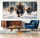 Cow Bighorn Wall Art Canvas Print – Longhorn Texas Large