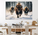 Cow Bighorn Wall Art Canvas Print – Longhorn Texas Large