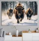 Cow Bighorn Wall Art Canvas Print – Longhorn Texas Large
