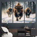 Cow Bighorn Wall Art Canvas Print – Longhorn Texas Large