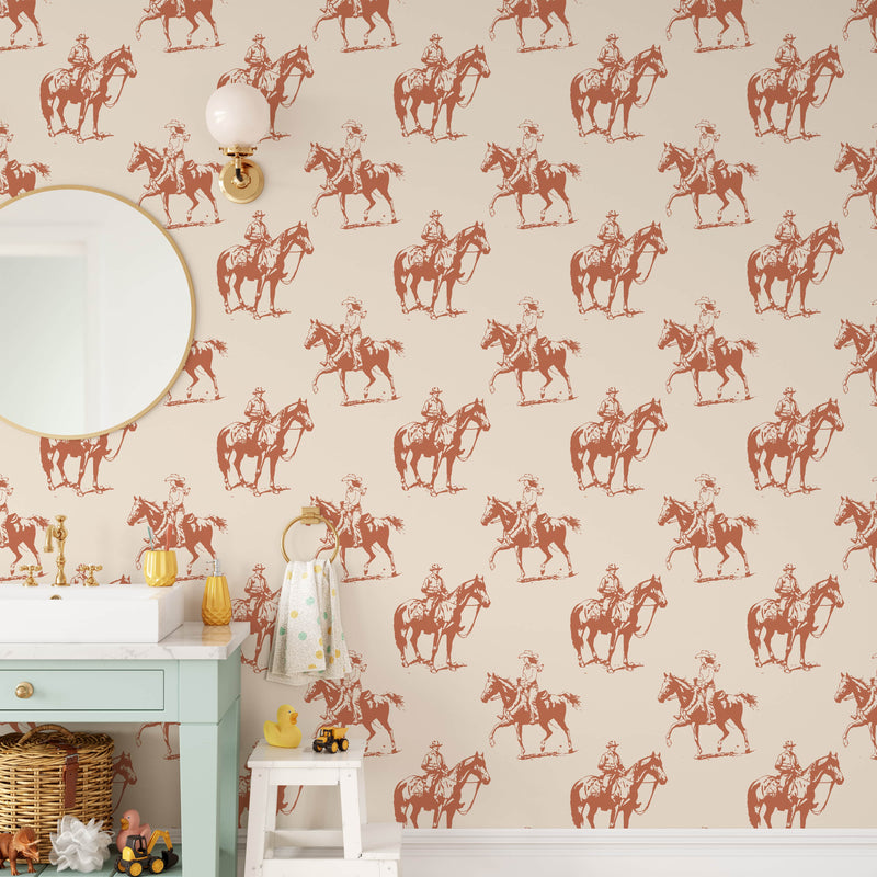 Vintage Western Cowboy Wallpaper