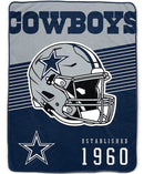 Dallas Cowboys 60" x 80" Helmet Stripes Royal Plush Blanket by Dynasty Sports & Framing