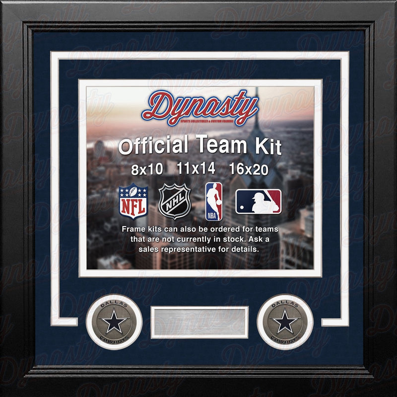 Dallas Cowboys Custom NFL Football 8x10 Picture Frame Kit (Multiple Colors)