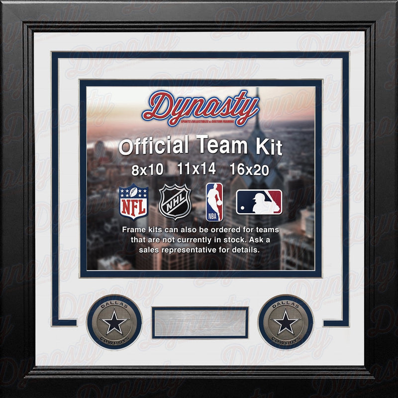 Dallas Cowboys Custom NFL Football 16x20 Picture Frame Kit (Multiple Colors)