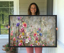 Cozy Flowers Painting on Canvas Wall Art Floral Canvas Print