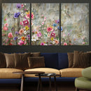 Cozy Flowers Painting on Canvas Wall Art Floral Canvas Print