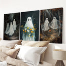 Halloween Ghosts in the Forest Wall Art Prints by Wall Art Set