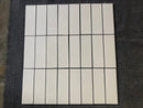 Thassos White Marble 1" x 4" Herringbone Polished Tile