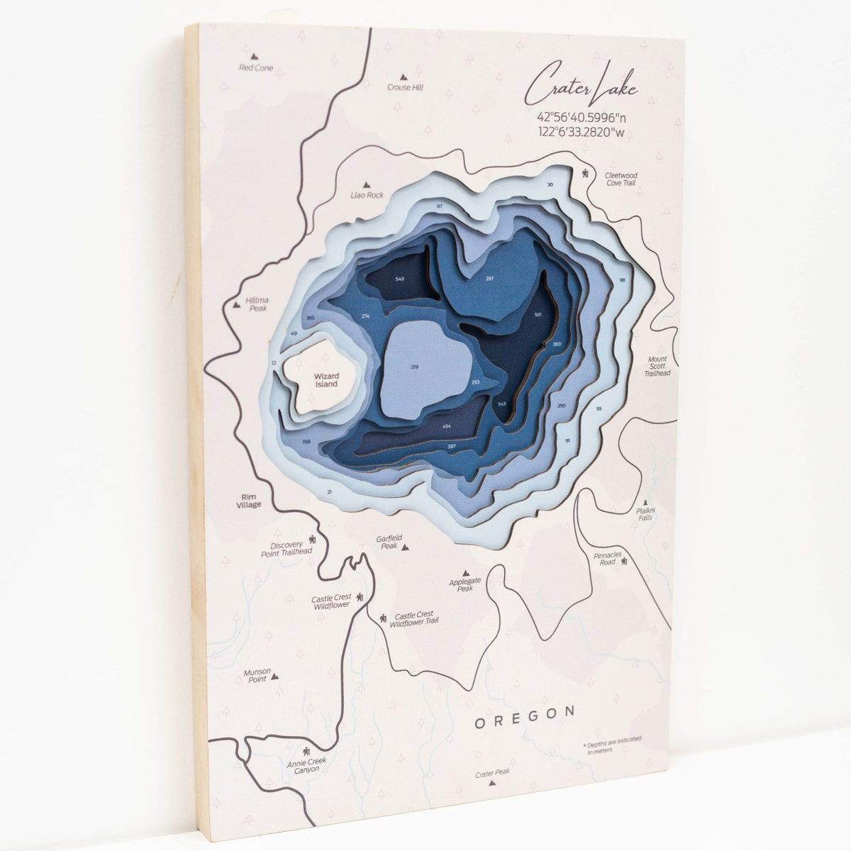 Crater Lake Wall Art, packed in its shipping crate