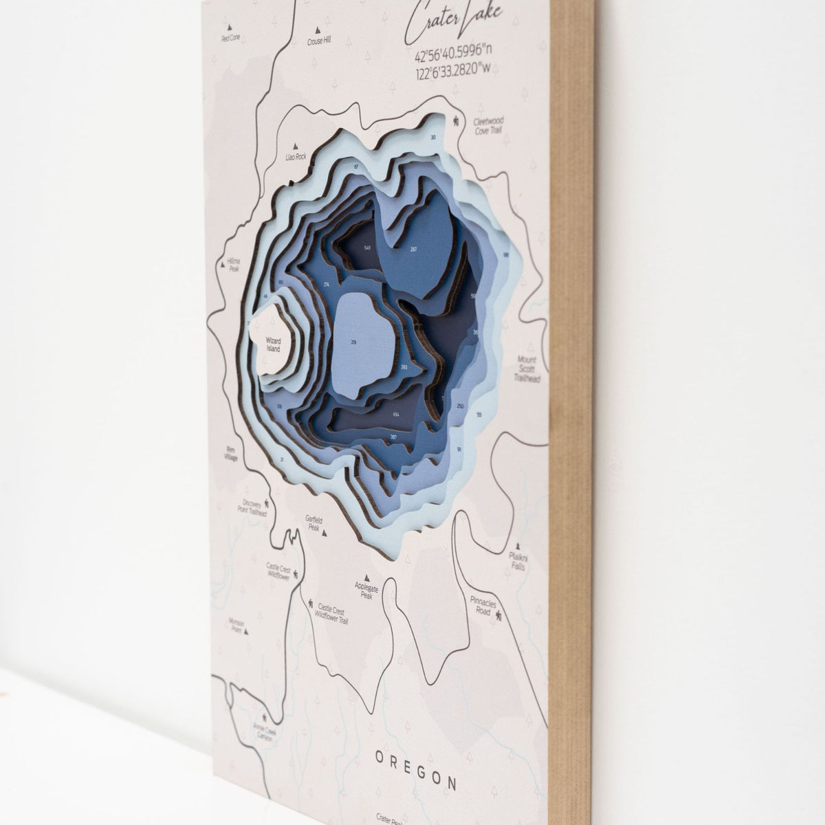Crater Lake Wall Art, packed in its shipping crate