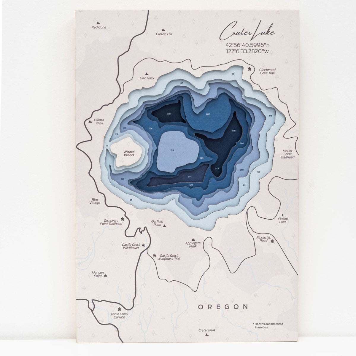 Crater Lake Wall Art, packed in its shipping crate