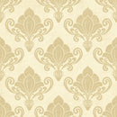 Rococo Reverie - Cream Damask Wallpaper