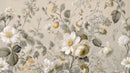 Cream & White Botanical Floral Wall Mural