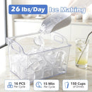 Countertop Ice Maker 26 Lbs/Day with Adjustable Thickness by LJGDeals