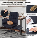 Criss Cross Chair Adjustable Swivel Vanity Chair with 5-Position Armrests by LJGDeals