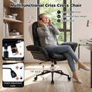 Criss Cross Chair Adjustable Swivel Vanity Chair with 5-Position Armrests by LJGDeals