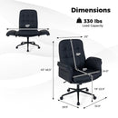 Criss Cross Chair Adjustable Swivel Vanity Chair with 5-Position Armrests by LJGDeals