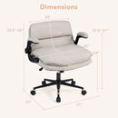 Criss Cross Chair on Wheels with Flip-up Arms Adjustable Height by LJGDeals