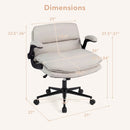 Criss Cross Chair on Wheels with Flip-up Arms Adjustable Height by DirectDeals