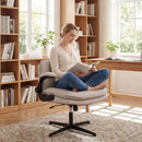 Criss Cross Chair with Flip-up Arms Ergonomic Office Desk Chair with Adjustable Height Wide Backrest Padded Seat by LJGDeals