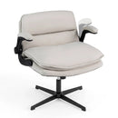 Criss Cross Chair with Flip-up Arms Ergonomic Office Desk Chair with Adjustable Height Wide Backrest Padded Seat by LJGDeals
