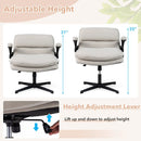 Criss Cross Chair with Flip-up Arms Ergonomic Office Desk Chair with Adjustable Height Wide Backrest Padded Seat by LJGDeals