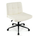Height-adjustable Armless Desk Chair with Wheels for Home Office Make Up by LJGDeals
