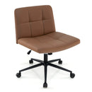 Height-adjustable Armless Desk Chair with Wheels for Home Office Make Up by LJGDeals