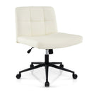 Height-adjustable Armless Desk Chair with Wheels for Home Office Make Up by LJGDeals