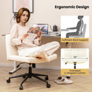 Height-adjustable Armless Desk Chair with Wheels for Home Office Make Up by LJGDeals