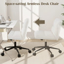 Cross Legged Chair with Wheels with Padded Seat Adjustable Height for Bedroom Study-Beige by LJGDeals