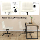Height-adjustable Armless Desk Chair with Wheels for Home Office Make Up by LJGDeals