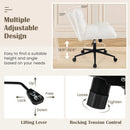Cross Legged Chair with Wheels with Padded Seat Adjustable Height for Bedroom Study-Beige by LJGDeals