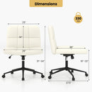 Height-adjustable Armless Desk Chair with Wheels for Home Office Make Up by LJGDeals