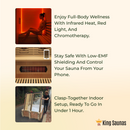 The Crown 2-Person Luxury Full Spectrum Infrared Sauna with Smart WiFi App Control