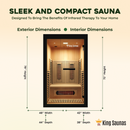 The Crown 2-Person Luxury Full Spectrum Infrared Sauna with Smart WiFi App Control
