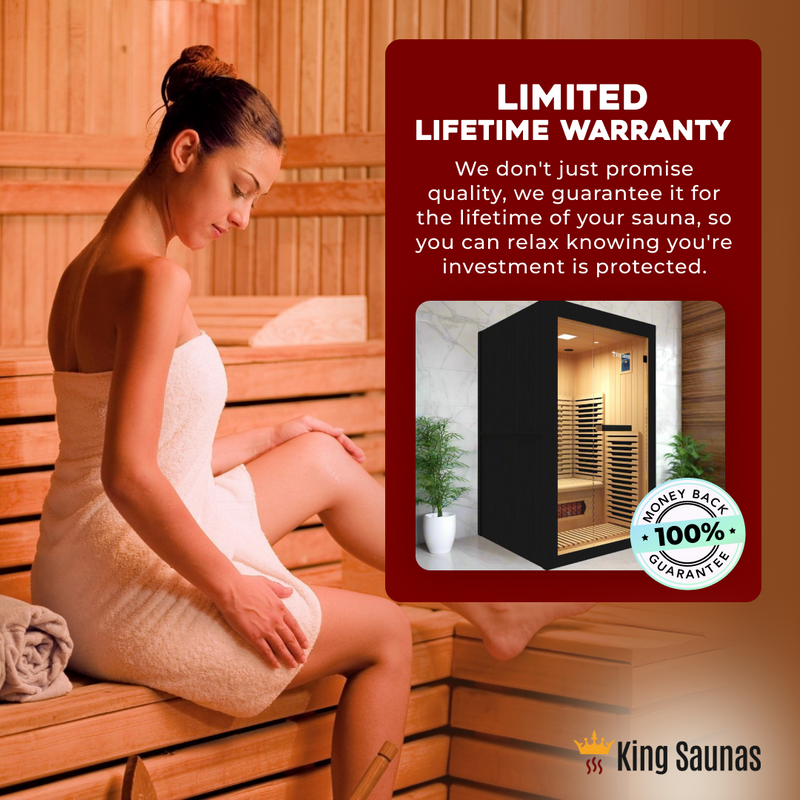 The Crown 2-Person Luxury Full Spectrum Infrared Sauna with Smart WiFi App Control