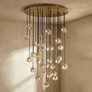 Crystal Ball Linear Round Chandelier