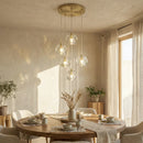 Crystal Ball Linear Round Chandelier