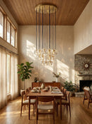 Crystal Ball Linear Round Chandelier