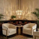 Crystal Ball Linear Round Chandelier