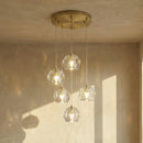 Crystal Ball Linear Round Chandelier