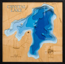Crystal Lake in Bayfield County, WI, Near Cable by Horn Dog Maps