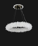 Crystal Brass Round Chandelier