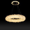 Crystal Brass Round Chandelier