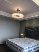 Crystal Brass Round Chandelier