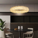 Crystal Brass Round Chandelier