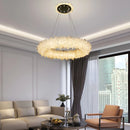 Crystal Brass Round Chandelier