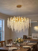 Crystal Wicker Chandelier