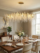 Crystal Wicker Chandelier